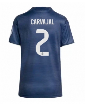 Real Madrid Daniel Carvajal #2 Maglia Gara Trasferta Repliche 2025-26 Donna Maniche Corte